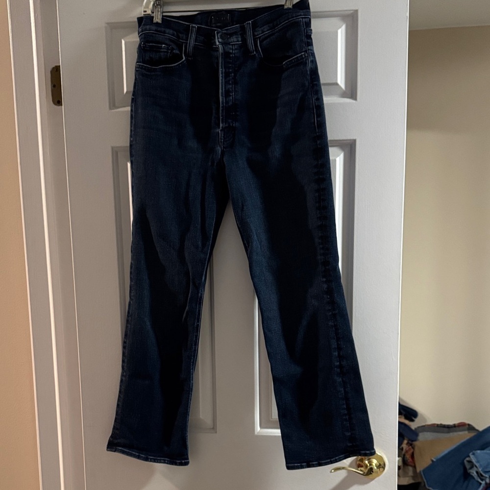 MOTHER Women's The Tripper Ankle Dark Blue Jeans